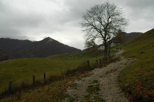 Cesta k chatě Alpe di Lierna.