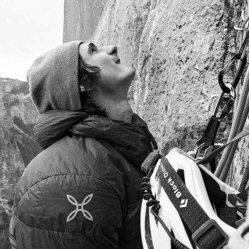 Adam Ondra Dawn Wall El Cap ped 16. dlkou (foto by Pavel Blaek)