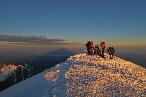 Vrchol Mont Blanc 4810 m