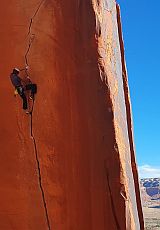 Cesta Anunaki 5.12-, Indian Creek.