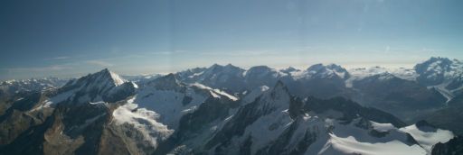 Panorama z vrcholu Dent Blanche